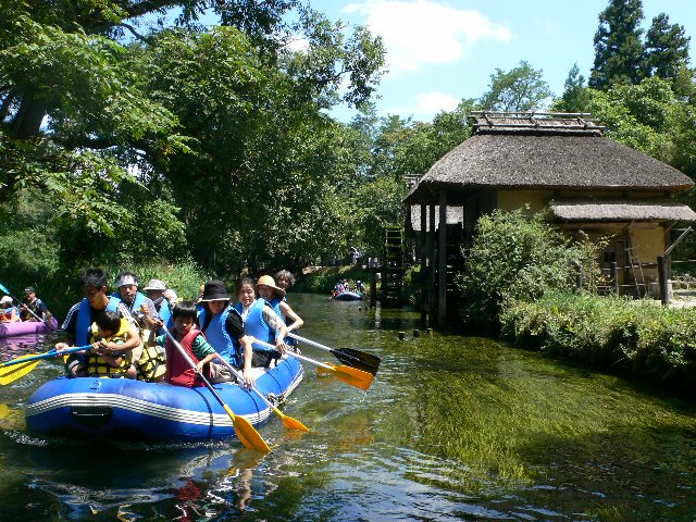 Clear Bottom Boat Ride by the Wasabi Farm River